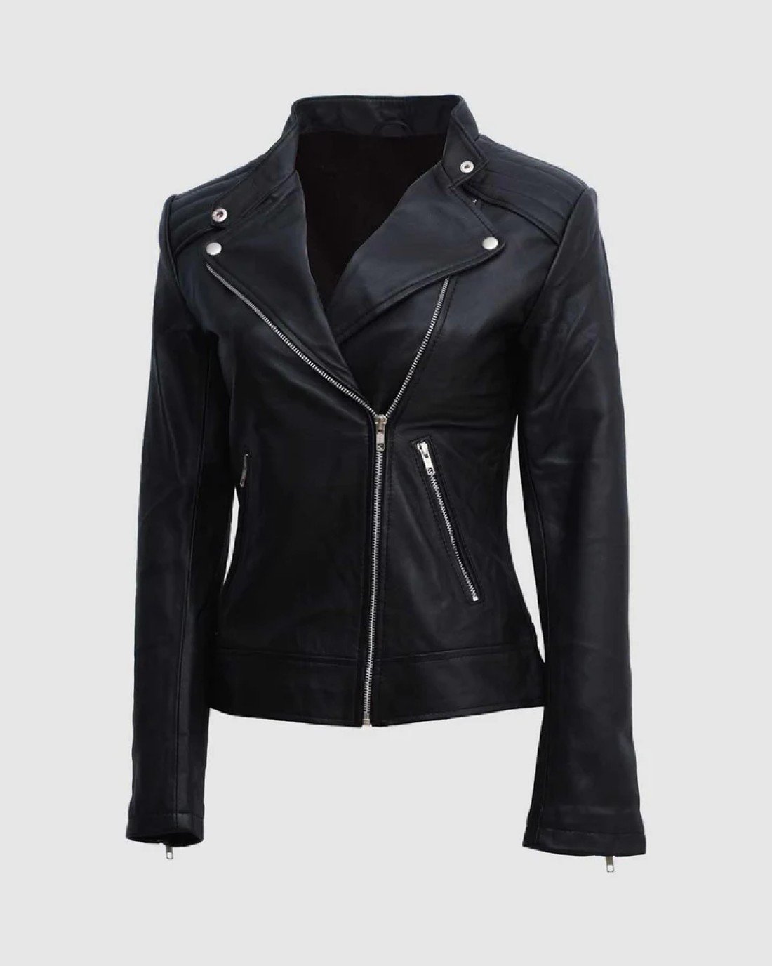 Black Leather Moto Jacket