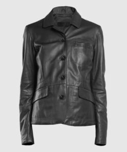 Blackridge Women's Button Leather Coat