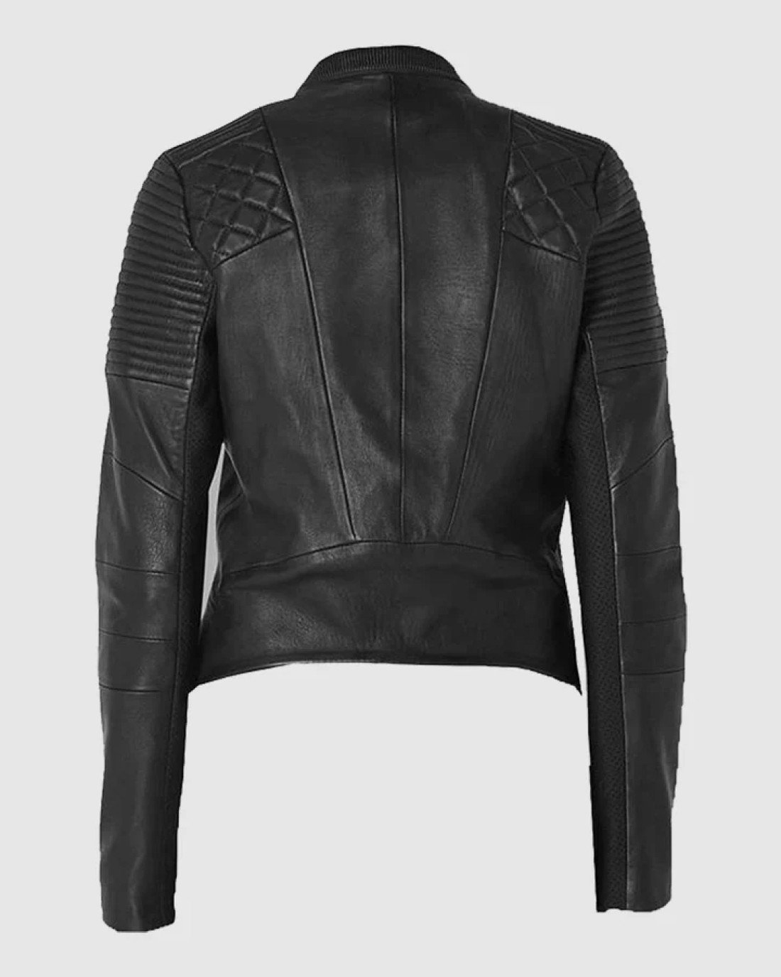 Black Flame Women's Biker Leather Jacket - Image 2