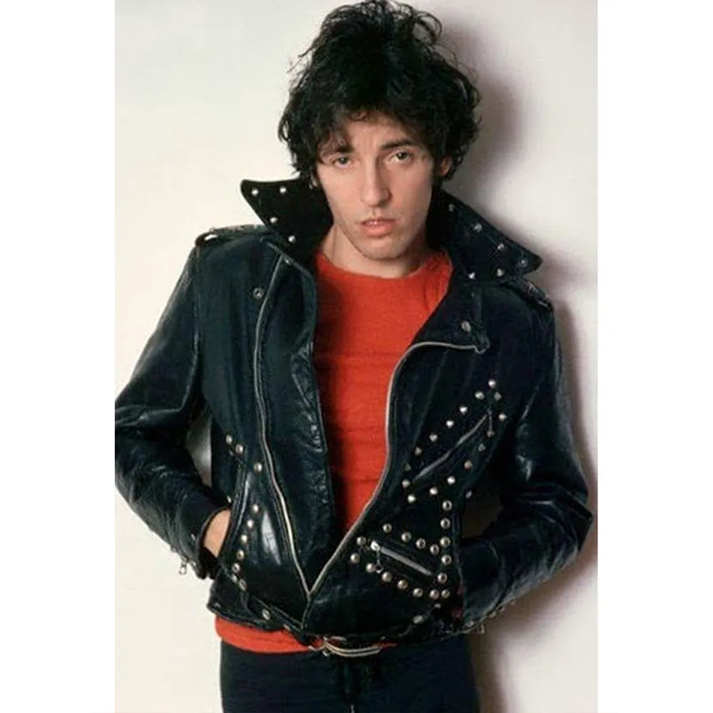 bruce-springsteen-studded-black-leather-jacket