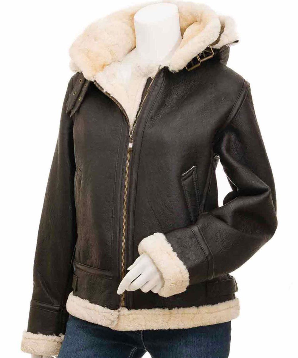 womens-brown-leather-shearling-jacket