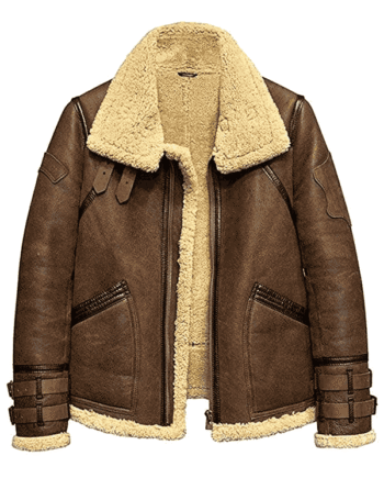 Men’s Flight Aviator B3 Shearling Sheepskin Leather Jacket