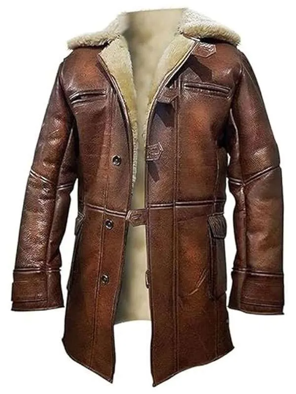 Bane Dark Knight Rises Real Leather Coat