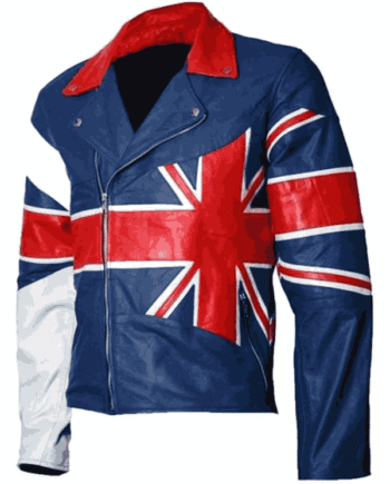 British Flag Union Jack Leather Jacket for Men and Women