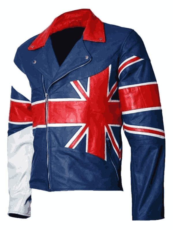 British Flag Union Jack Leather Jacket for Men and Women