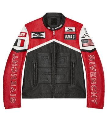 Givenchy Racing Red and Black Leather Jacket