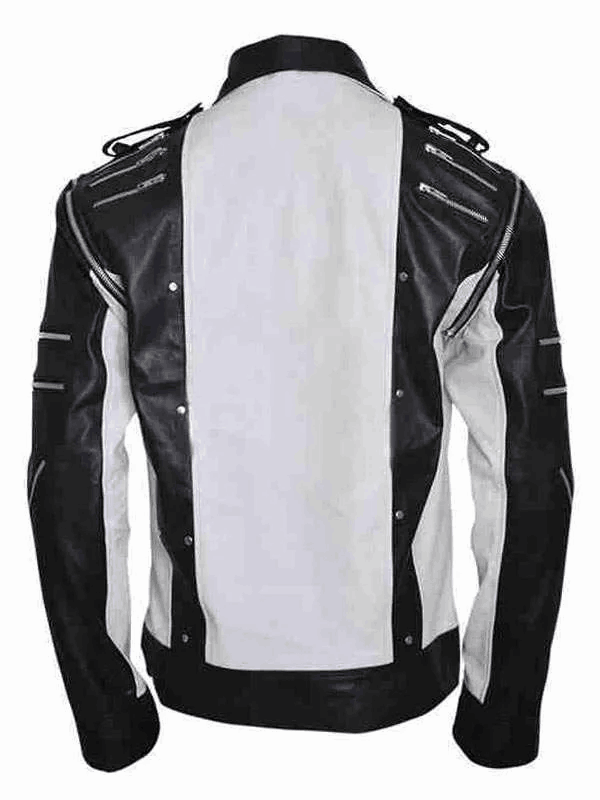 Michael Jackson Pepsi Black and White Leather Jacket