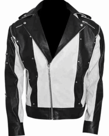 Michael Jackson Pepsi Black and White Leather Jacket