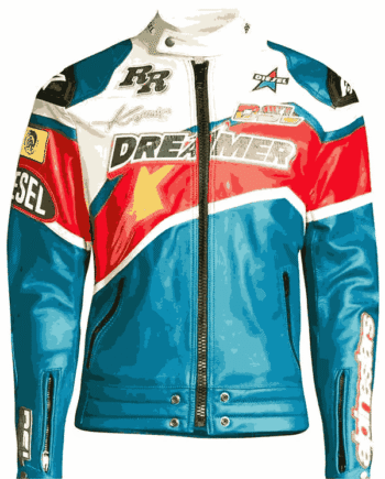 NBA YoungBoy Dreamer Blue Leather Bomber Jacket