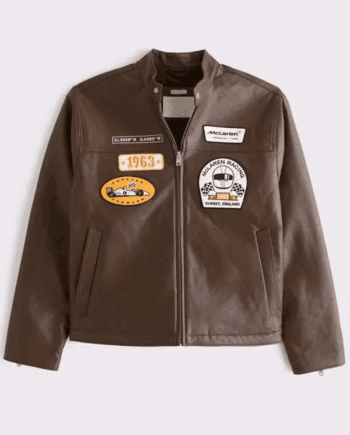 Formula 1 McLaren Brown Leather Racing Jacket