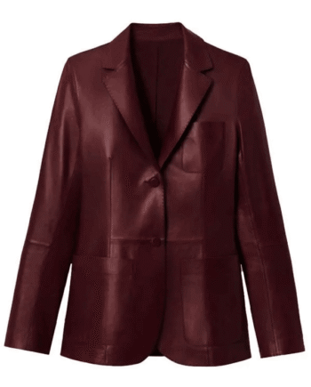 Ana Navarro The View 2025 Burgundy Leather Blazer